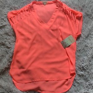 Lily white neon short sleeve top